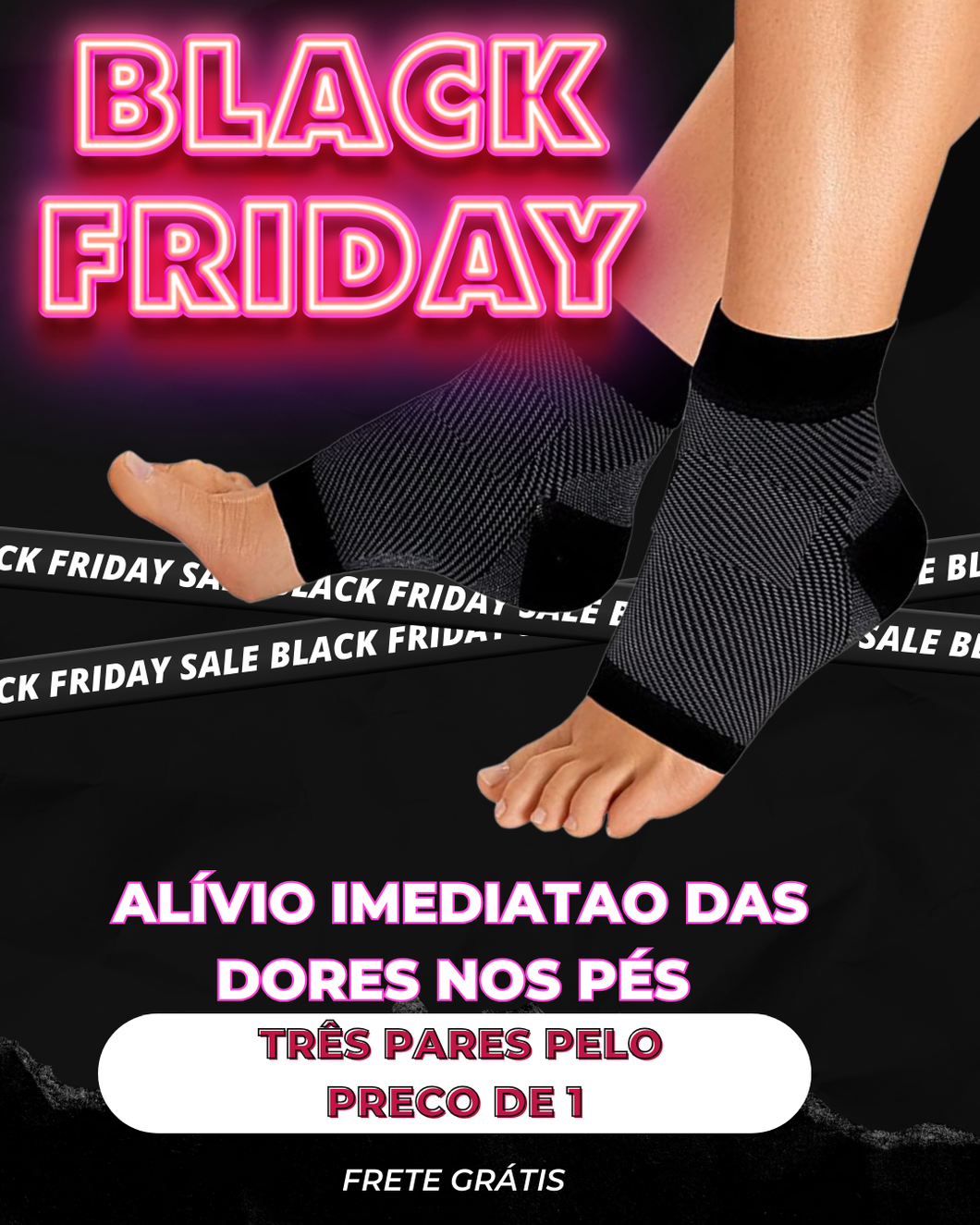 Passo Leve -  3 Pares BlackFriday
